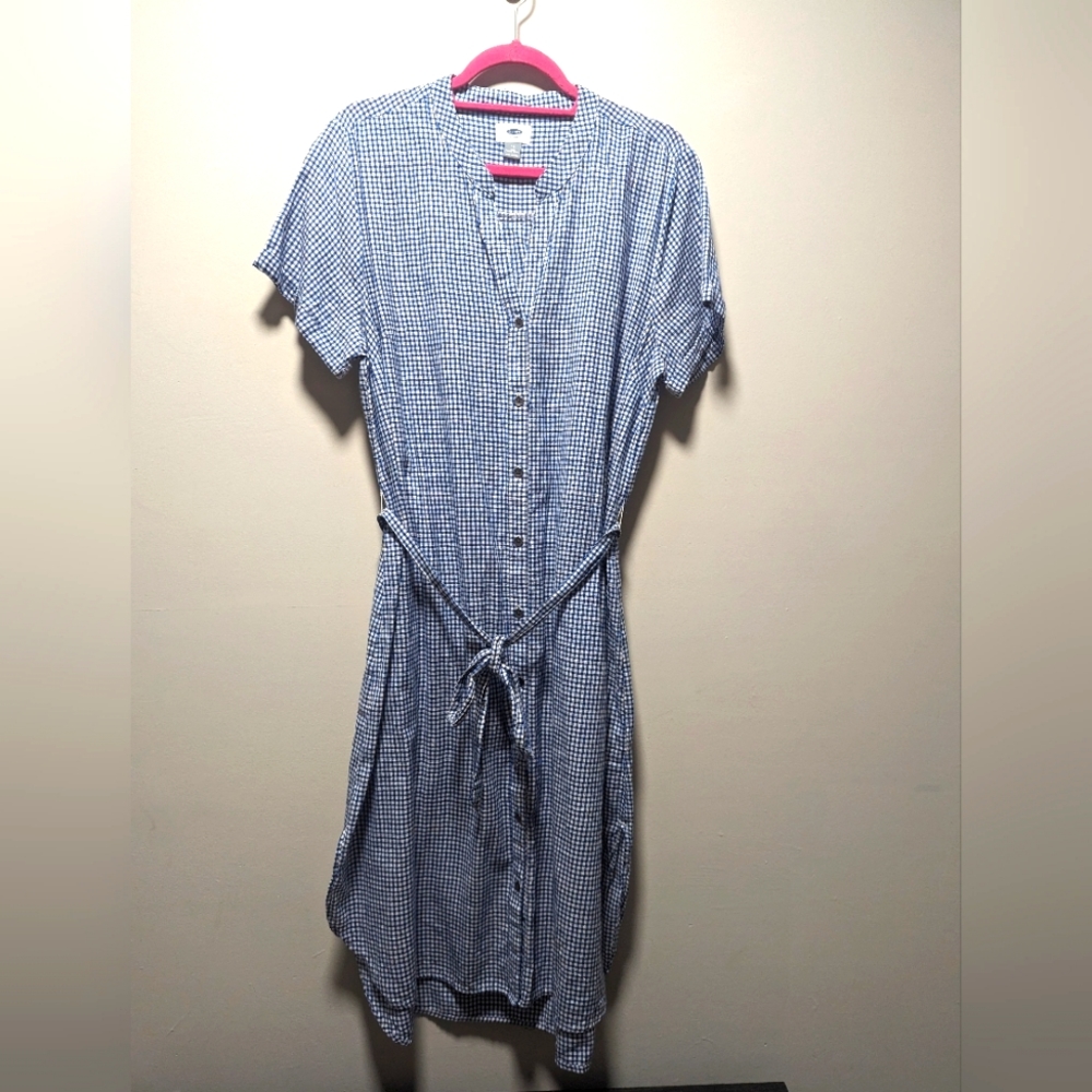 NWOT Old Navy gingham shirt dress